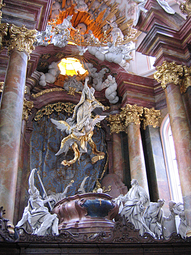 Hochaltar der Klosterkirche Rohr, Vision von der Aufnahme Mariens in den Himmel von Egid Quirin Asam. Foto: Kunstsammlungen des Bistums Regensburg